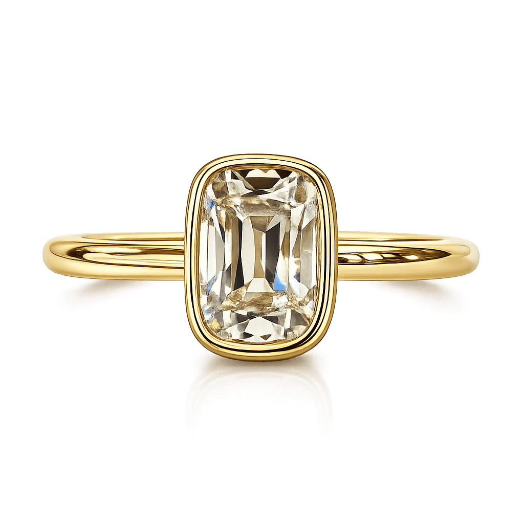 Bezel-Set Cushion Solitaire