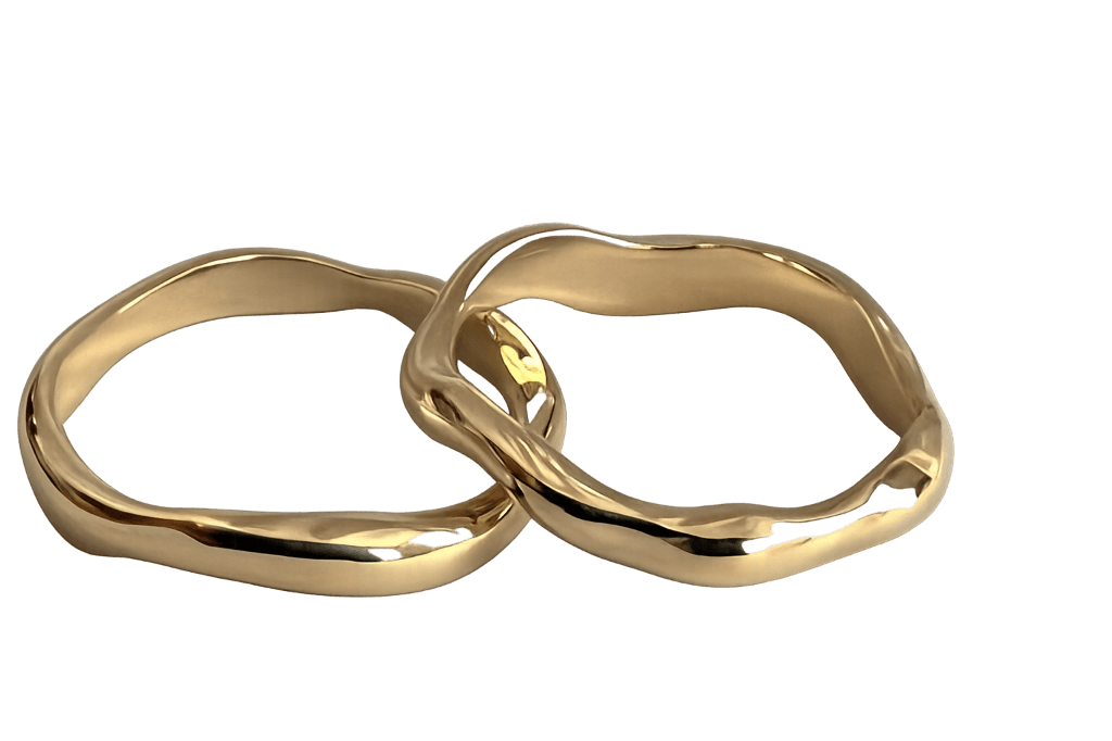 Gold Organic Engagement Bands