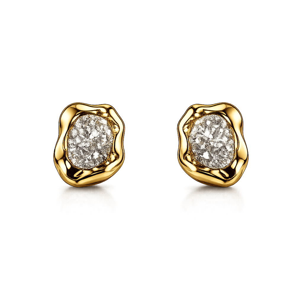 Organic Gold Diamond Studs