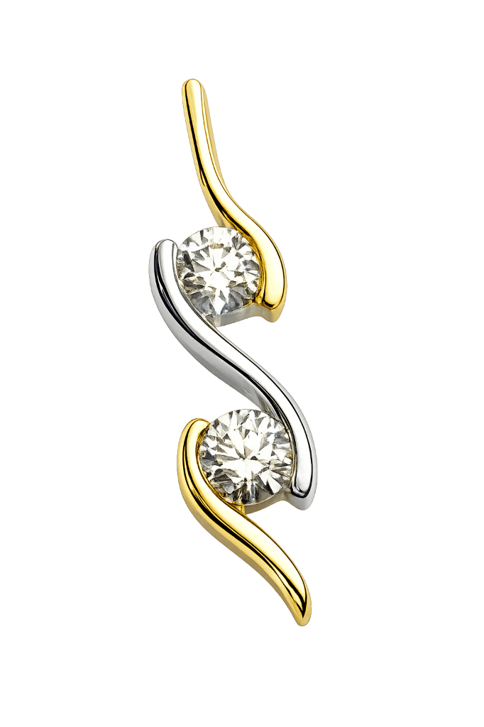 Two-Tone Diamond Pendant