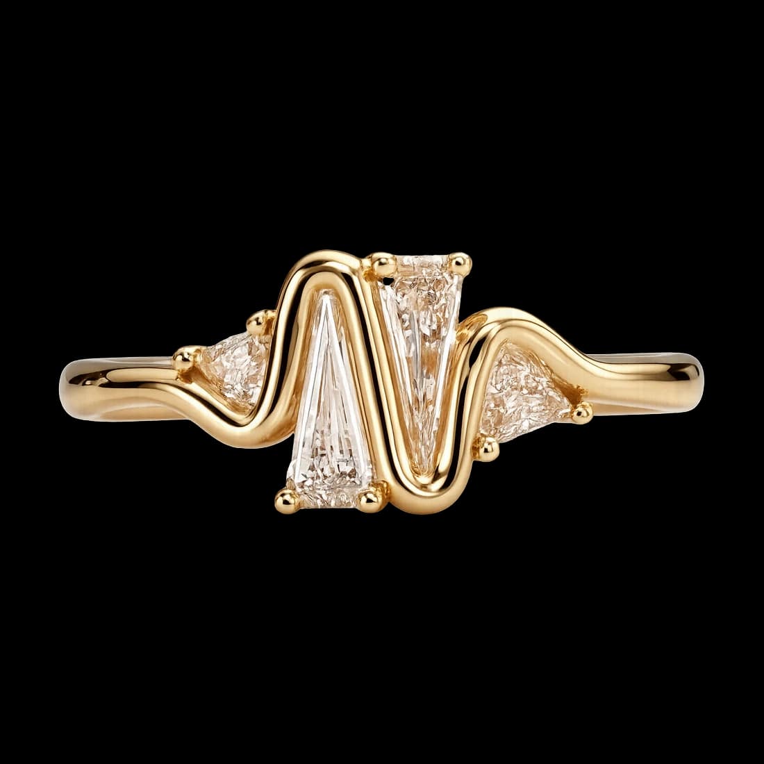 Zigzag Kite Diamond Ring